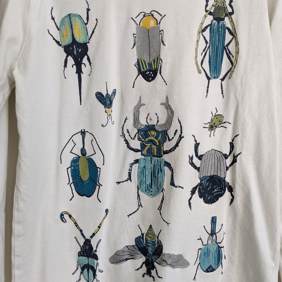 Rumi + Ryder Bug Graphic Logo Long Sleeve White T Shirt Sz 6-7 - Picture 3 of 8